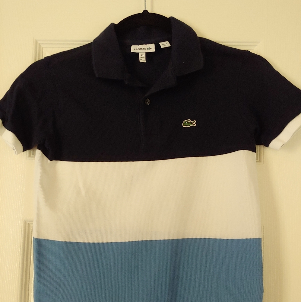 Boy's Lacoste Color Block polo